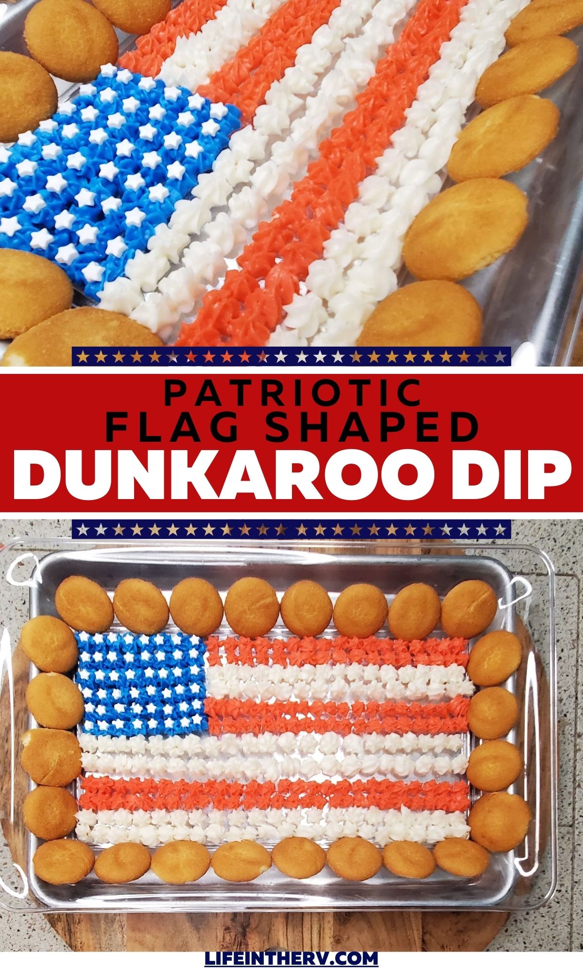 Patriotic Dunkaroo Dip Flag