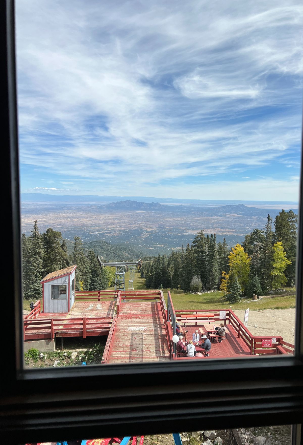 view from Ten 3 restaurant sandia peak