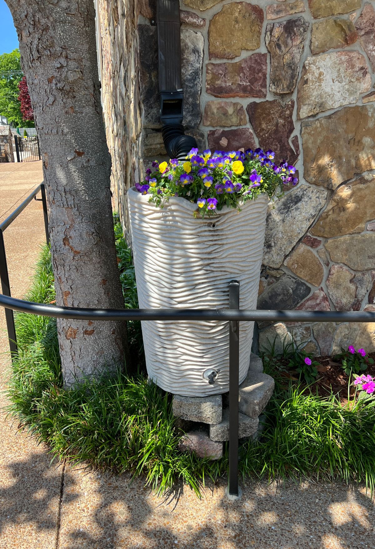 rain barrel with flowers Rock City Tennessee 