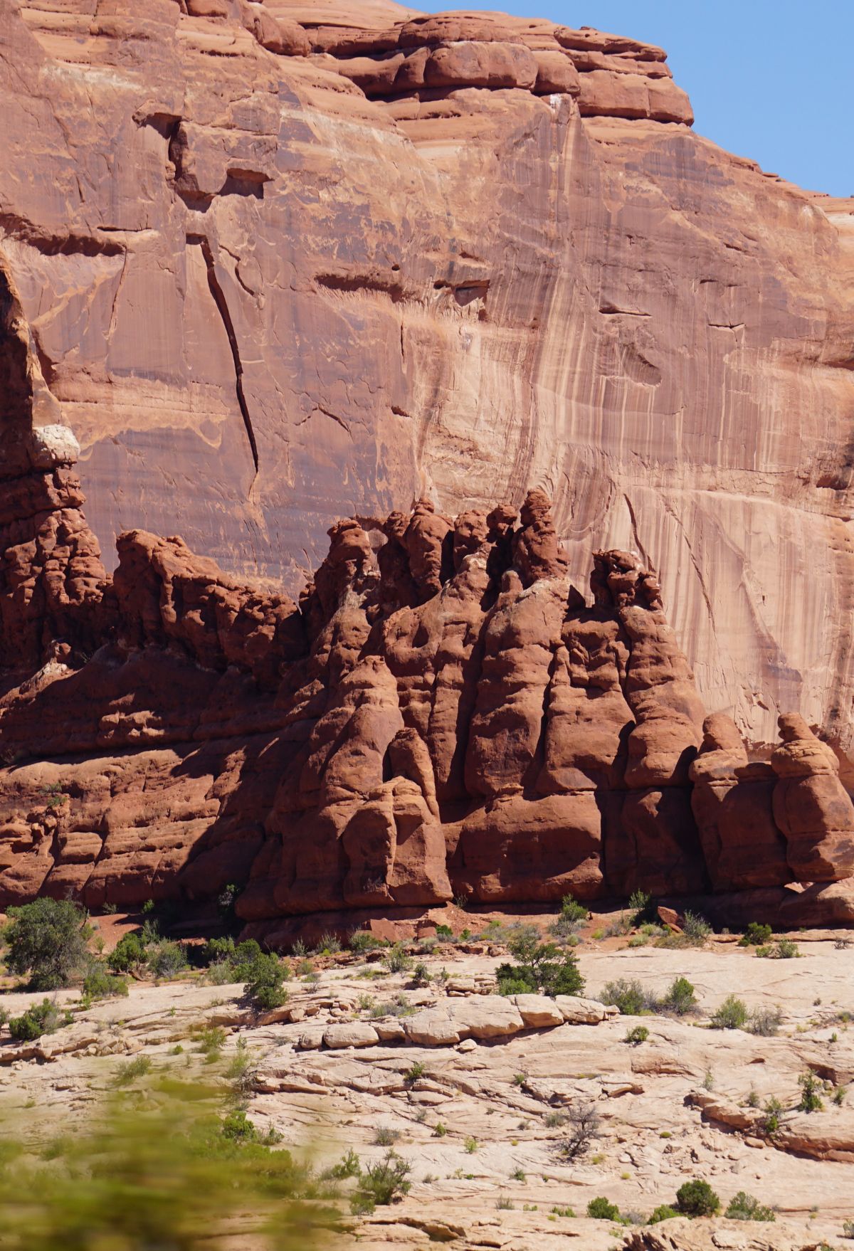 A red rock formation in the desert. Canyonlands National Park