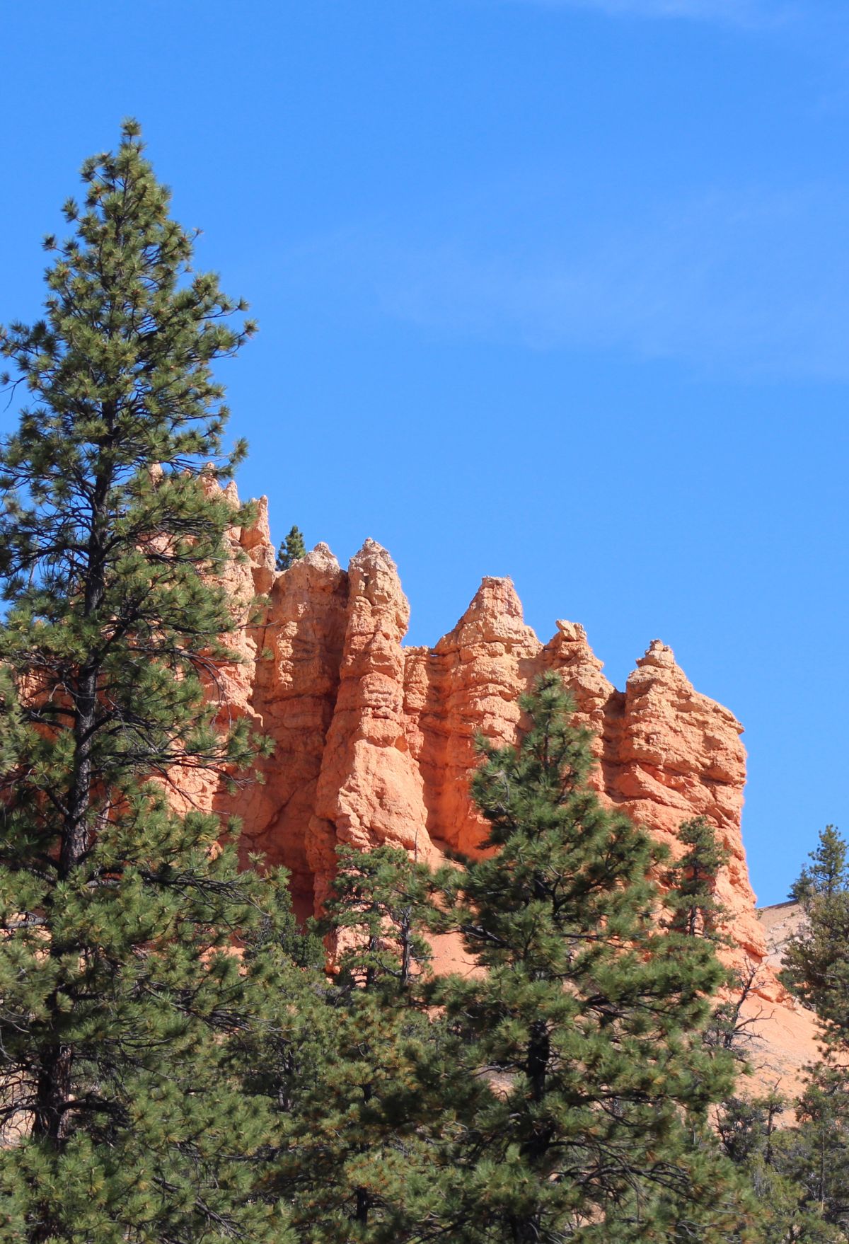 A red rock formation.  bryce canyon hoodoos
